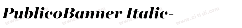 PublicoBanner Italic字体转换